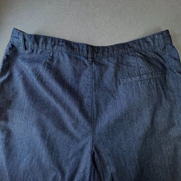 Frame Women's Denim Pants Size 34 Pleated Wide Leg Medium Wash Blue Denim Jeans - Picture 9 of 11